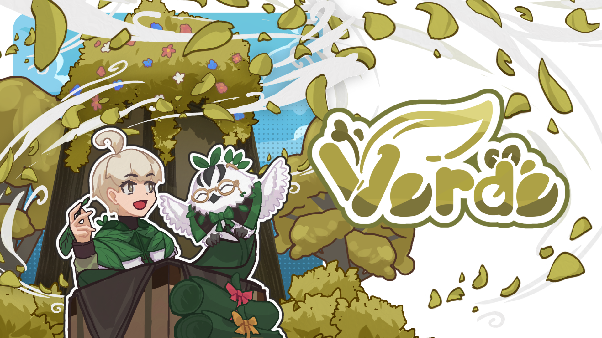 Featured gameplay from Verde showing a lush, green town